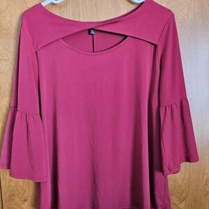 Chic Magenta Bell Sleeve Top